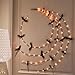 Hairui Lighted Halloween Garland with Bats Battery Operated with Timer, Black Garland with Lights 6FT 80 Orange and Warm White Fairy Lights 10 Functions for Wall Room Porch Halloween Decor