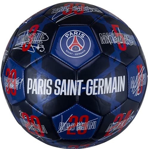 PSG Ballon de Football signatures des Joueurs - Collection Officielle Paris Saint-Germain - Taille 5