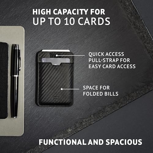 Image of Vaultskin CHELSEA Mens RFID Blocking Slim Leather Card Wallet - Minimalist Front Pocket Cardholder