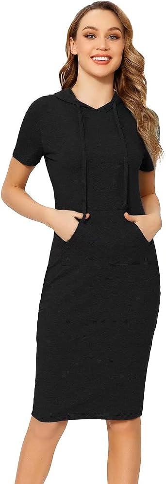 LIVECLOTH Hoodie Dress for Women 