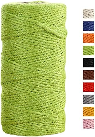 JeogYong Jute Twine String 2mm x 100m Natural Coloured Jute String 3-ply Garden Twine Kitchen Cord Thick Jute Rope for Decoration Floristry, DIY Arts & Crafts, Bundling, Wrapping Gifts (Dark purple)