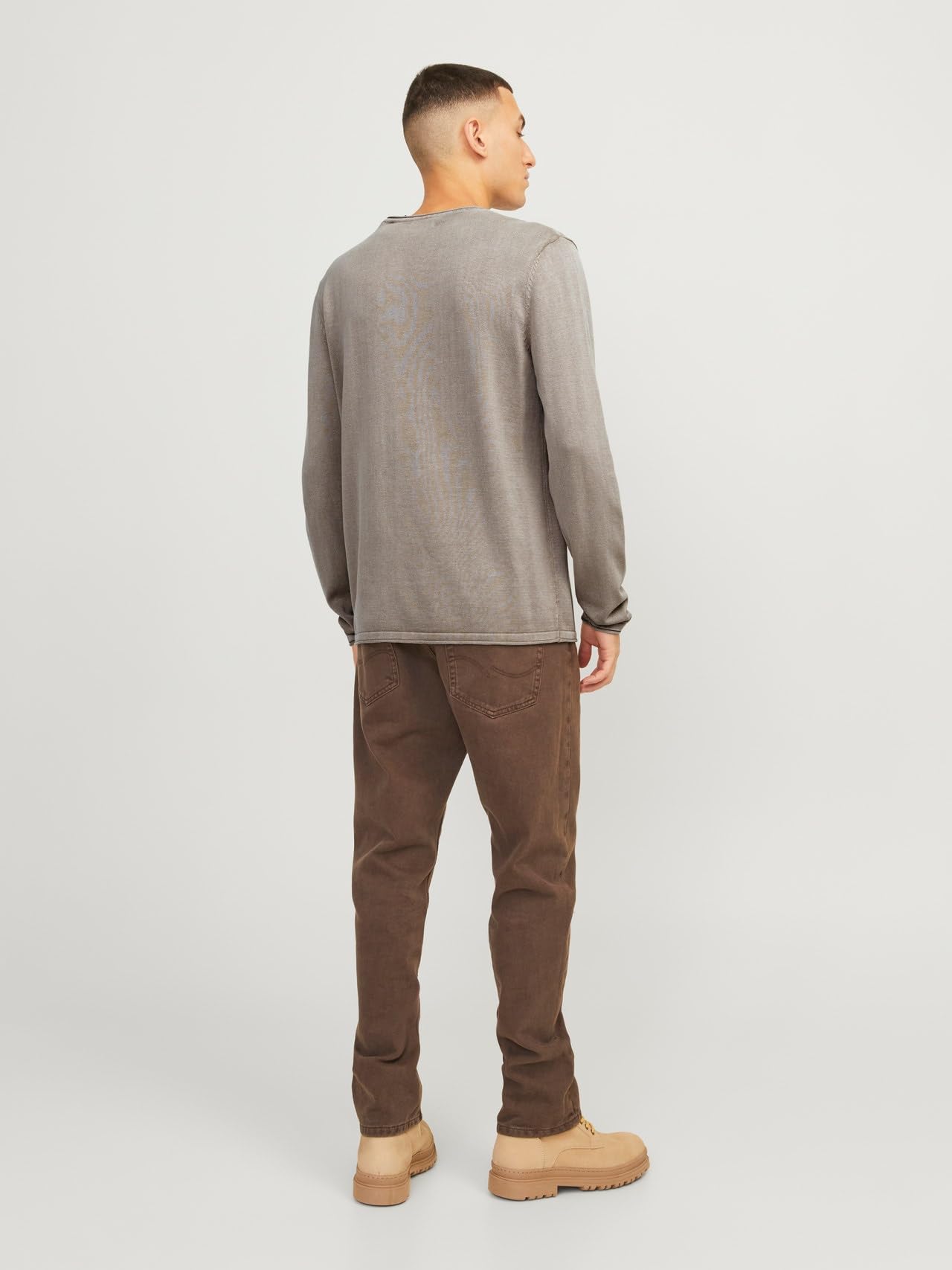 JACK & JONES Male Strickpullover Einfarbig Strickpullover