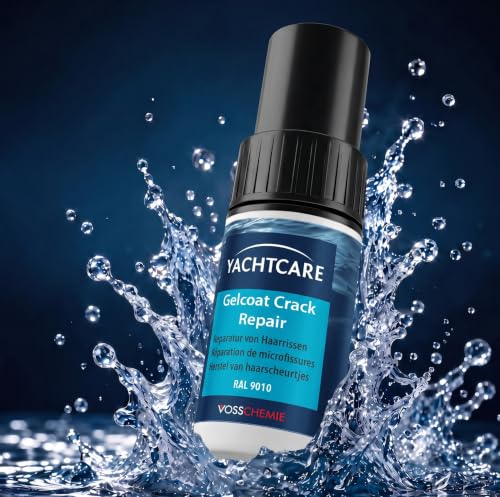Yachtcare Gelcoat Crack Repair | RAL 9010 | Für die schnelle Gelcoat und GFK Reparatur | Zum Verschließen von Haarrissen & kleinsten Abplatzungen | 9ML