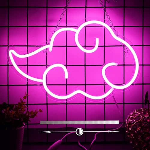 Image of SmilingTown Cloud Neon Signs for Wall Decor USB Operated Neon Art Decorative Lights for Bedoom Home Gameroom Office Bar Pub Club Christmas Party Supplies Gift Idea (Pink)