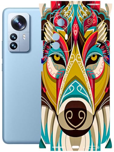 Image of AtOdds - Full Body Back Screen Guard Protector Film - Lamination Wrap Skin Sticker Compatible with XIAOMI Mi 12 PRO | Scratchproof Matte Finish (Mighty Wolf)