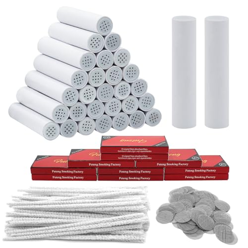 Tobacco Pipe Tool Set,100 Pcs Pipe Cleaners Pipe, 6-Inch Pipe Cleaners Bulk,100 Pcs 3/4 Inch Pipe Screens, 100 Pcs 9mm Activated Carbon Tobacco Pipe Filters,Tobacco Pipes Accessories Gift For Men