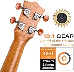 Ukulele,Kmise Instrument professionnel Ukalalee Ahogany de Soprano Ukelele 21 Inch Uke hawaïen pour débutant avec kit de démarrage (Bag Tuner Strrap Rechange Strings Instruction et leçon en ligne gratuite)