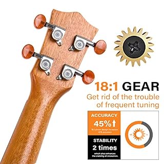 Ukulélé soprano en acajou Ukulélé Ukulélé avec kit de débutant (Ukele Sac de transport Tuner Sangle Corde + livret… - Les Beatles, Paul McCartney, John Lennon, RIngo Starr, George Harrison Ukulélé soprano en acajou Ukulélé Ukulélé avec kit de débutant (Ukele Sac de transport Tuner Sangle Corde + livret… – Image 2