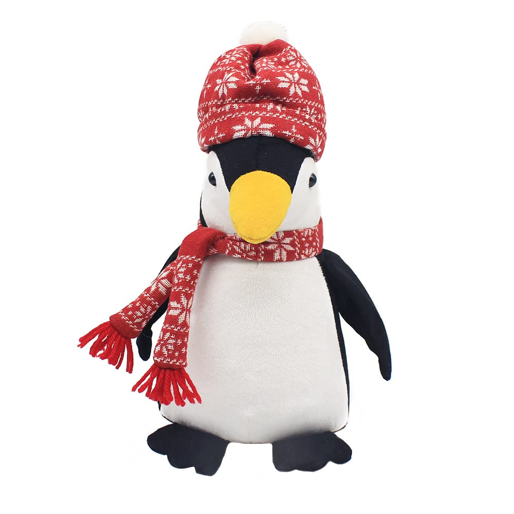 Tamersgifts Christmas Penguin Doorstop Assorted Doorstop Door Stop Stopper Filled Heavy Doorstop Faux Leather Novelty Wedge (Christmas Penguin Doorstop)