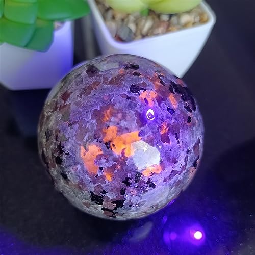 Flame Stone Ball Crystal Ornament Boule de Roche pour Déco Bureau