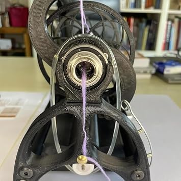 Electric Spinning Wheel - Automatic Knitting Yarn Winding Machine, 800 RPM for Yarn Weaving and Blending, Includes 3 Small Spools,Purple