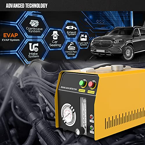 Smoke Leak Detector Evap Smoke Machine Leak Tester 2 Modes Fuel Pipe Leak Tester Auto Smoke Machine Leak Detector With Adjustable Flow Meter For 12V Vehicles #TOP4