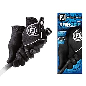 FootJoy RainGrip Herren-Golfhandschuhe Schwarz M (Paar)