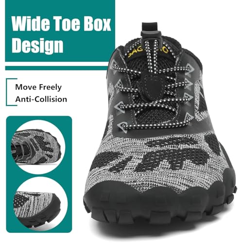 Image of SAGUARO Womens Mens Barefoot Shoes Minimalist Trail Runner Wide Toe Box Zero Drop Outdoor Cross Training Shoe