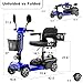 4 Wheel Mobility Scooter for Seniors, All Terrain Folding Electric Wheelchair, Heavy Duty Mobile for Travel, 300 lb,15 Mile Removable Battery
