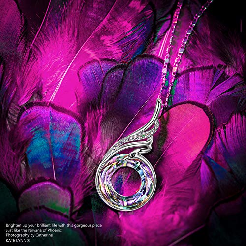Kate Lynn Christmas Gifts For Wife Phoenix Necklace For Women Crystal Pendant Necklace For Women Birthday Mom Jewelry For Teen Girl Sister Lucky Bird Necklace For Daughter From Dad Purple #TOP2