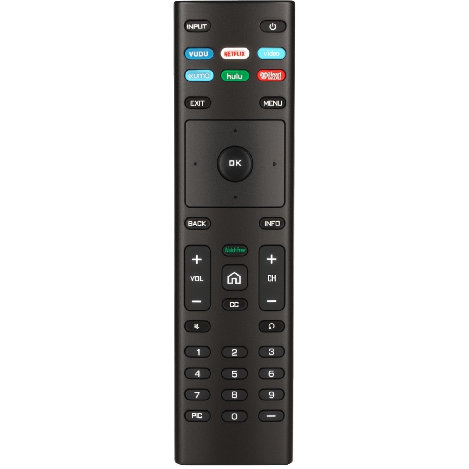 XRT136 Zamienny pilot zdalnego sterowania do wszystkich pilotów VIZIO Smart TV, serii D, serii E, serii M, serii P, serii PX, serii V, HD, Full HD, 4K, Quantum, Quantum Pro