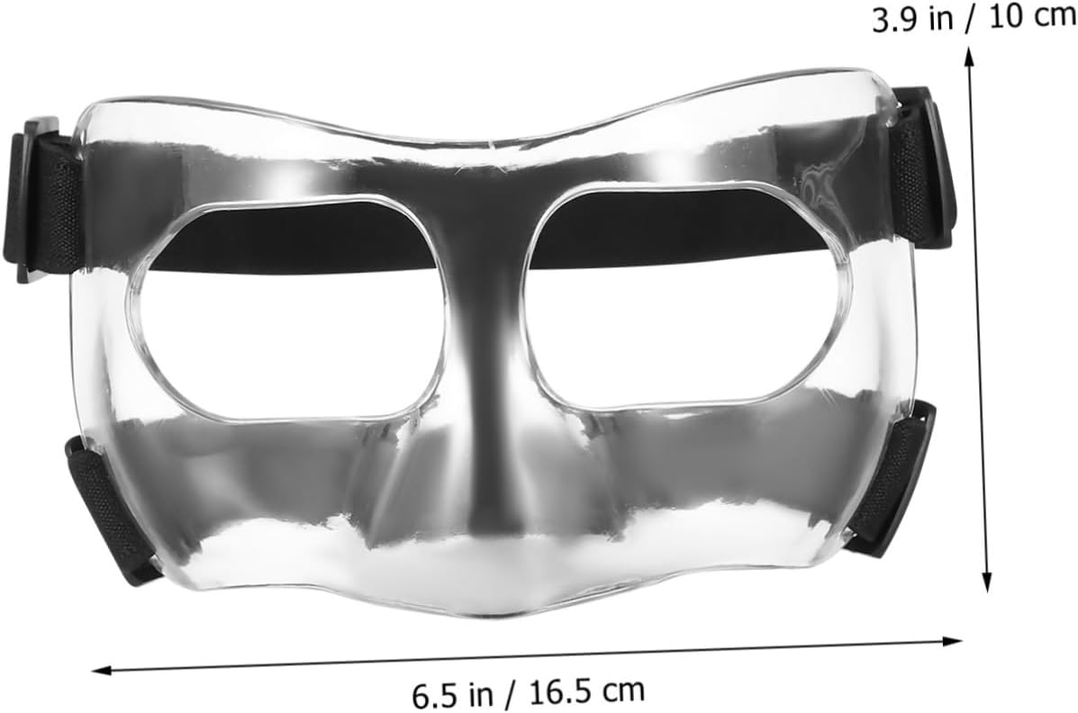 Clear Adjustable Face Guard for Sports Nose Protector for Basketball Softball Baseball Lightweight Durable Design for All Ages
