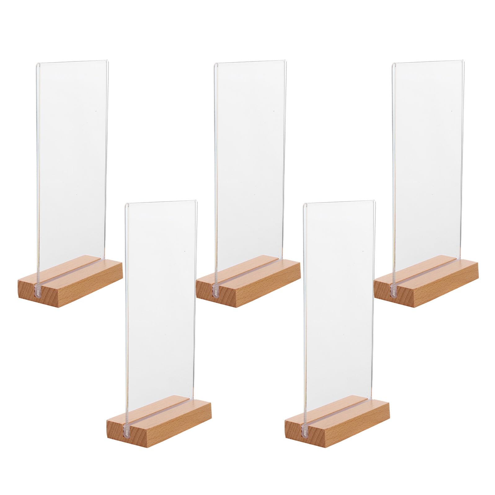 Porte-signaux Vertical de Qualité Supérieure en Acrylique et Bois pour Table