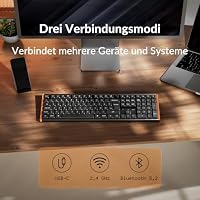 Keychron K5 Ultra 8K Kabellose mechanische QWERTZ-Tastatur, Braunschalter – Ansicht 2