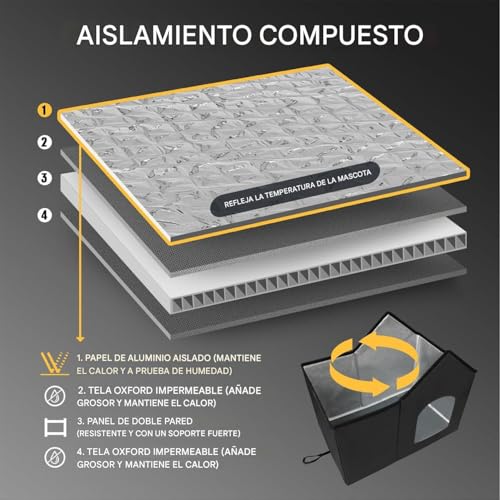 Casa para gatos de exterior cueva plegable y lavable para terraza 6