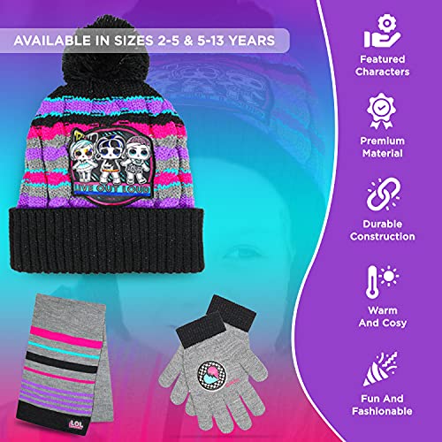 L.o.l. Surprise! Girls And Toddler Winter Hat And Glove Set, Kids Winter Hat With Scarf And Toddler Hat And Glove Set #TOP4