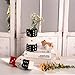 MOUGIGI Unique Handmade Dice Vase - Stylish Black & White Ceramic Decor for Home, Bar | Geometric Design Perfect for Fresh, Dried, or Artificial Flowers | Eye-Catching Centerpiece & Decorative Accent