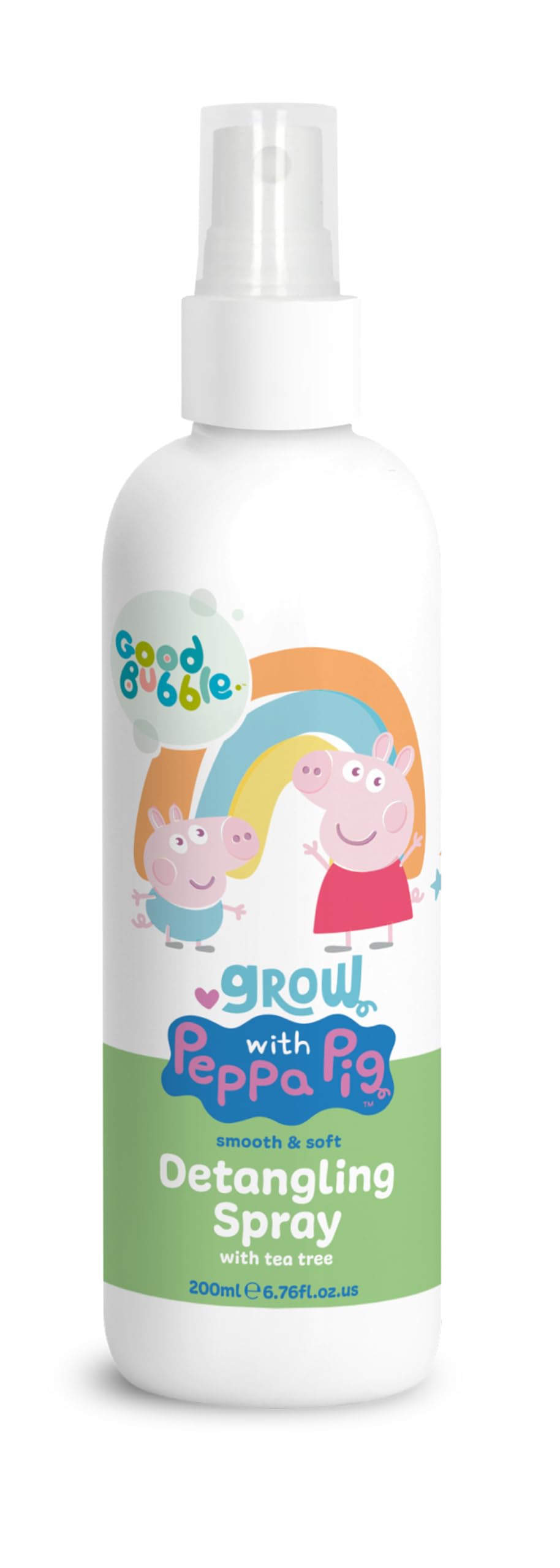 4 X Good Bubble Grow with PEPPA PIG Hair DETANGLING Spray 200ml.