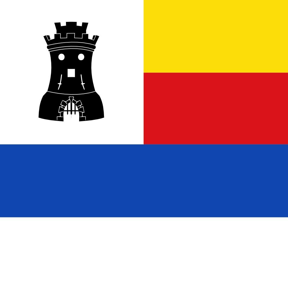 Drapeau Burgh vlag 1938 de l'ancienne municipalité de Burgh