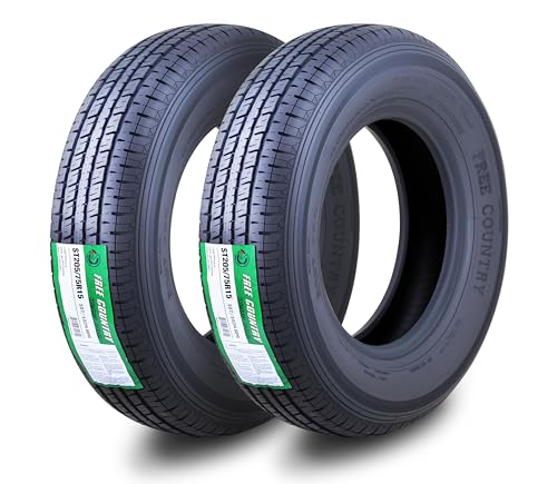 Free Country GRAND RIDE Set 2 ST205/75R15 Premium Trailer Tires 205 75 15 8-Ply...