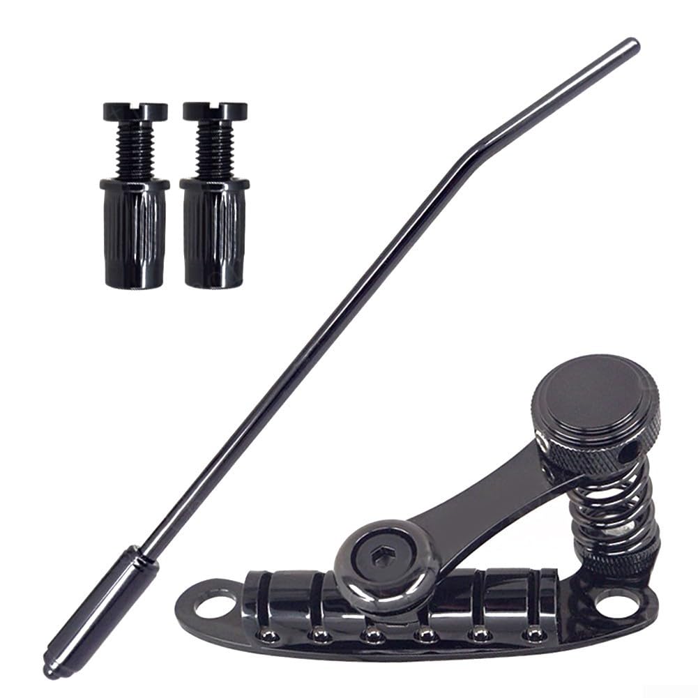 Jazz Guitarra Tremolo Vibrato Puente Cordal, Para SG Les Paul LP Estilo Guitarra Piezas de Repuesto Oro, 103 * 55 * 46.5 mm (Negro)