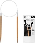 32 Inch (80cm) Bamboo Circular Knitting Needles Size US 4 (3.5mm) Round Knitting Needle for Hats, Socks, Baby Booties & Sweaters – Hand-Polished