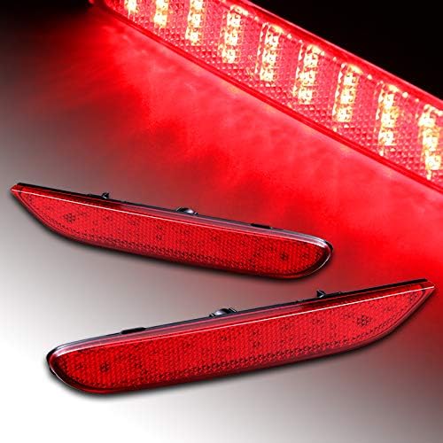 EPARTS 2 X Smoke Lens LED Rear Bumper Stop Brake Tail Light Reflector Lamps Fit For Infiniti Q50 Q60 Q70 Nissan Altima Pathfinder