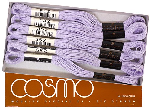 cosmo 25番刺しゅう糸 8m束 Col.552 パープル 系 1箱 6束入り