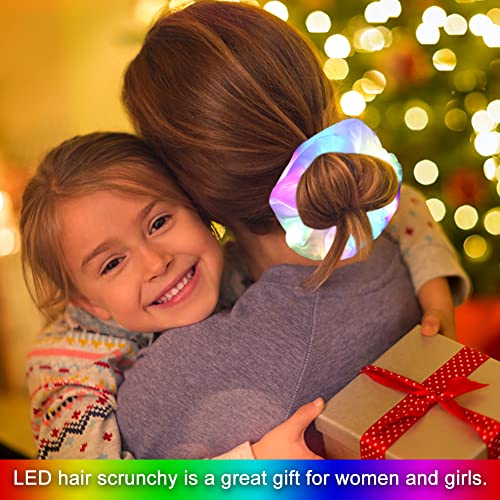 Calidaka 13 Pcs Led Light Hair Scrunchies, Light Up Hair Scrunchies, 3 Light Modes Elastic Glowing Hair Scrunchies With 1 Bag For Girls Birthday Holiday Party(Colorful) #TOP1