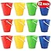 Produktbild Bramble 12er Kinder-Eimer Set  Bunte Sandeimer & Plastikeimer als Sand-Spielzeug im Sandkasten  kleine Buddeleimer & Strandeimer  ideal für Strand, Wasser, Outdoor & Park