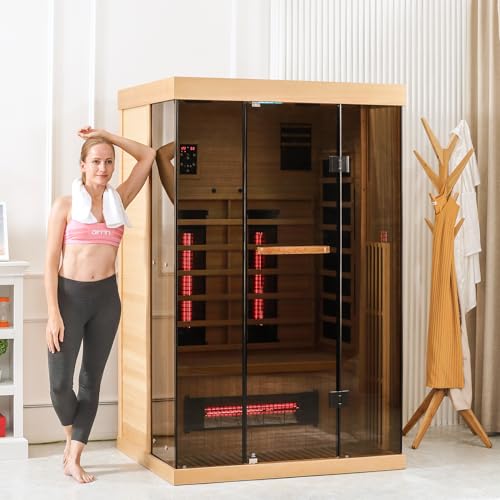 SWHSE 1-2 Person Infrared Sauna 15 Minutes Pre-Warm up...