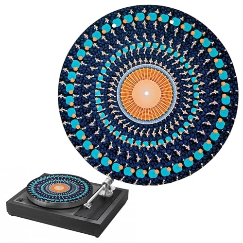 Tapis De Platine Vinyle À Illusion D'optique, 30,48cm Tapis De Feutrine Platine Vinyle avec Effet...
