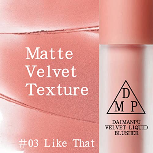 Cream Liquid Blush, Matte Velvet Sheer Flush Texture For A Breathable Feel, Non-Sticky Matte Liquid Blush #03 #TOP1