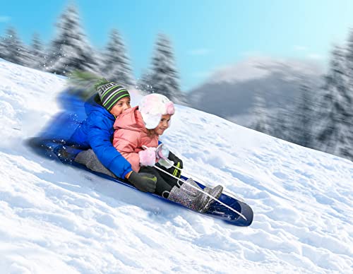 Avalanche Brands | Classic 48" Downhill Toboggan Snow Sled | Red | Fit For 2 Riders #TOP2