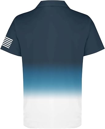Christian Polo Shirts for Men Jesus Faith Cross American Flag Patriotic Golf T-Shirts 4th of July USA Flags Tee Tops