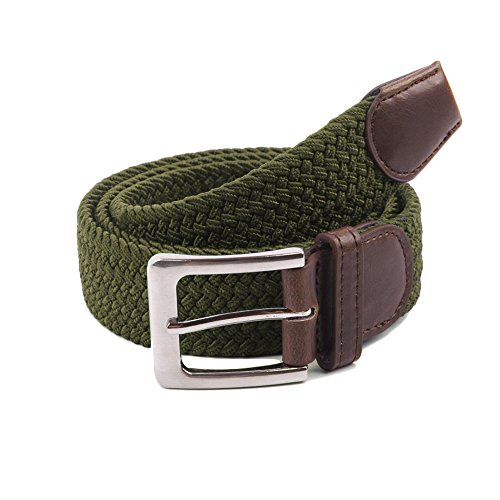Image of Canvas Elastic Fabric Woven Stretch Multicolored Braided Belts