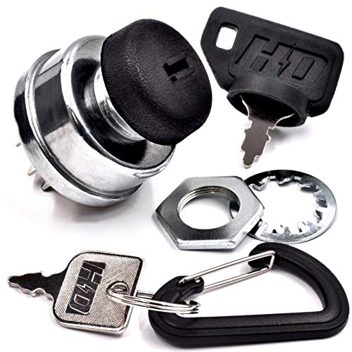 HD Switch Starter Ignition Key Switch fits 1737853TP 1737853YP 1737853SM for Simplicity Snapper Murray Ferris, Citation Champion Series Mowers - Dual Protection Dust Upgrade w/2 Keys & Free Carabiner