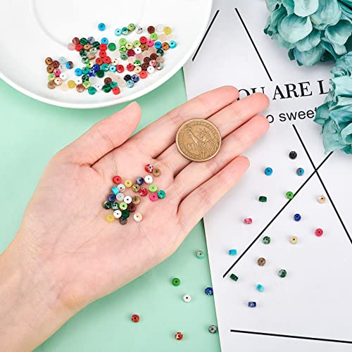 SUNNYCLUE 1 Box 167Pcs Natural Stone Heishi Beads Lukcy Energy Disc Gemstone Beads Flat Round Coin Stone Gemstone Beads with Elastic Thread for Jewellery making Craft Bracelet Earrings Necklace - Image 3