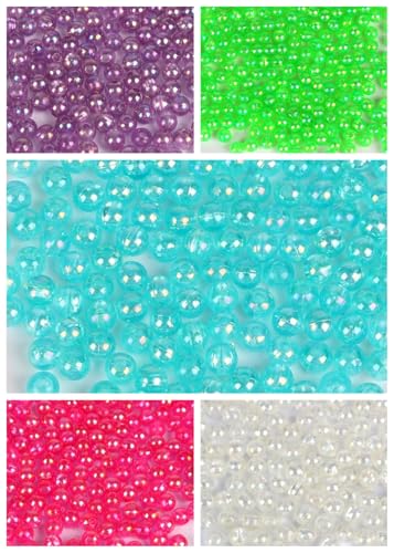 500 piezas cuentas de pesca universales 5 colores 5mm miniatura 1