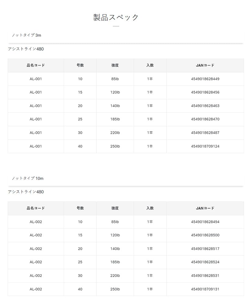 Gamakatsu 19302 AL001 Assist Line 480 Type De Nœud 3 M Taille 25 250 Lb (8470