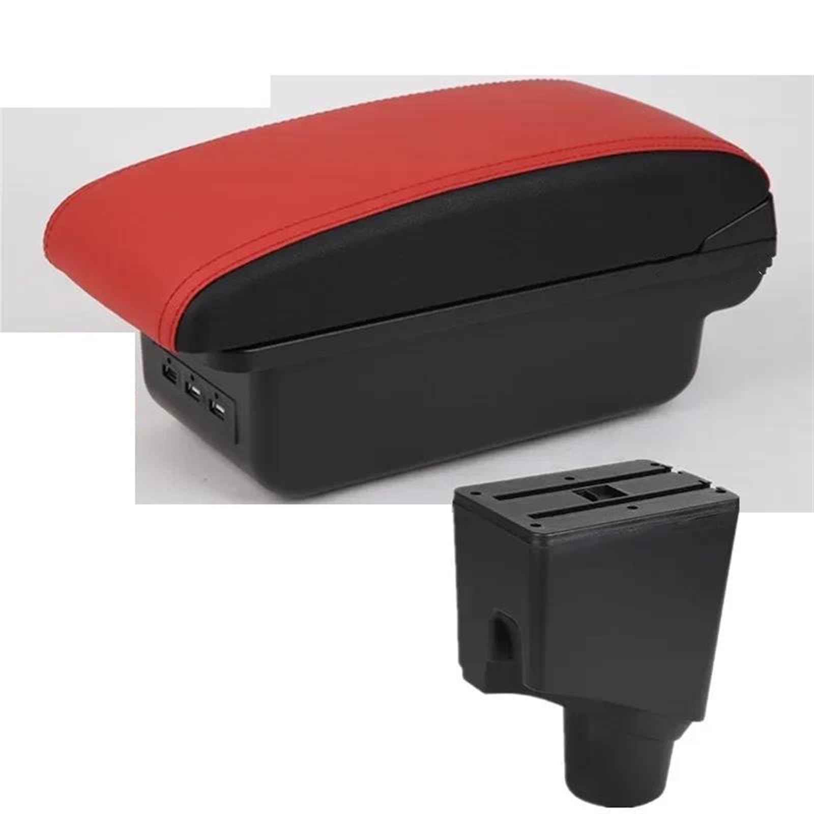 Ysdsls 5 Black Border 3Usb Car Armrest Box 2015-2023 Retrofit Parts Interior Storage Usb For Yaris Hybrid