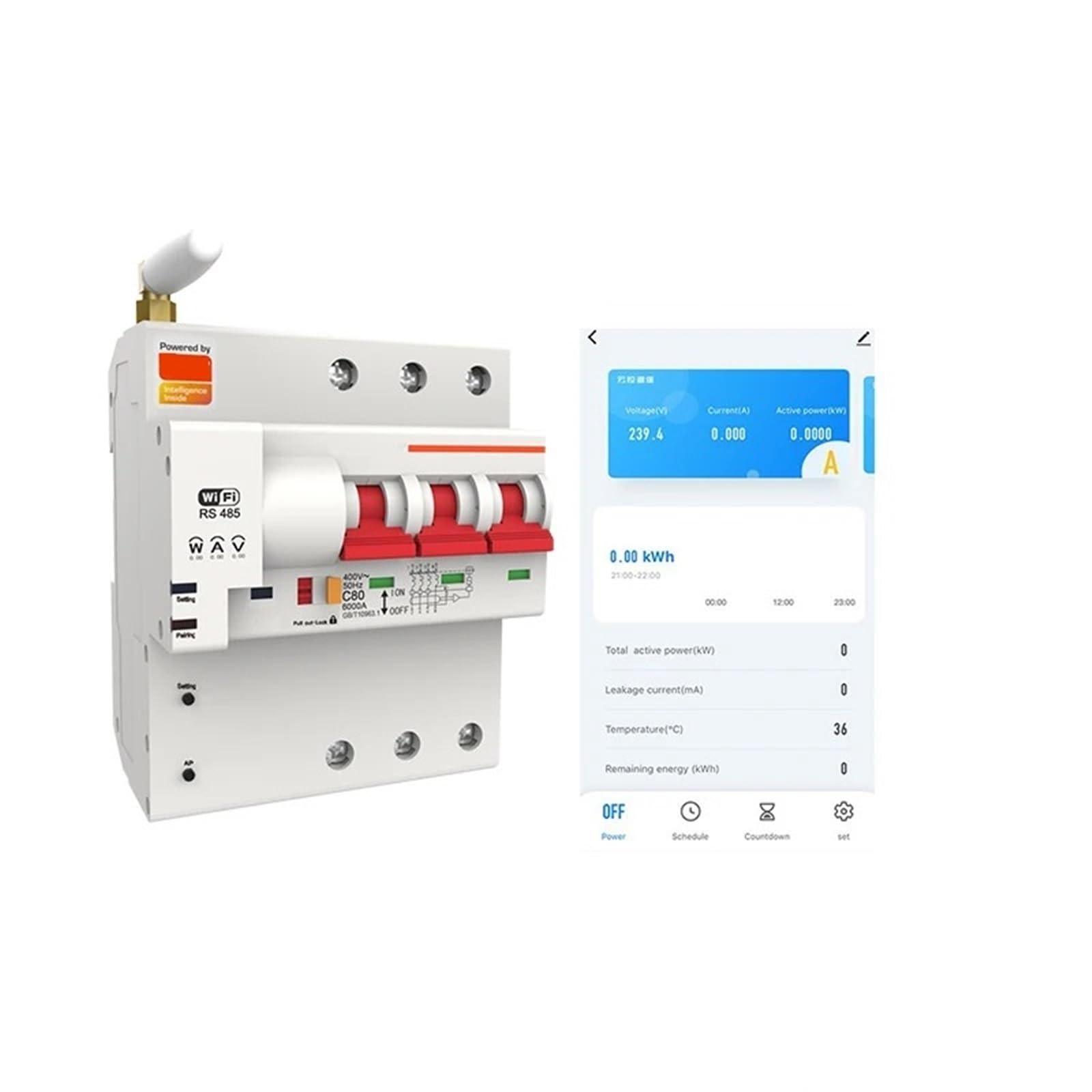 Disjoncteur intelligent 3P pour protéger vos appareils et suivre votre consommation d'énergie