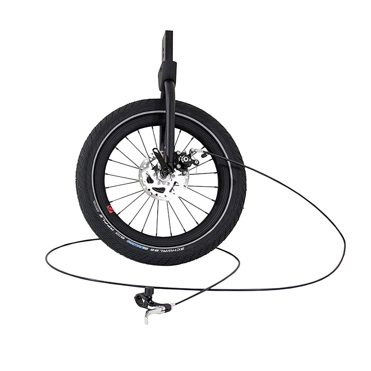 Hamax - Outback Jogger Kit Nero - Ruota da 16 pollici - Freno a Mano - Cinghia di sicurezza - Telaio in alluminio leggero - Stabilità ottimale - Comfort per bambini - Compatibile con rimorchio Outback