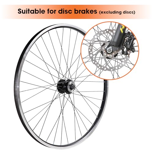 Image of Hiland 26 inch 27.5 inch 29 inch x 1.75 inch Alloy Bike Rim for 1.75 to 2.215 Inch Tire, Front & Back MTB Wheelset for Dis Brake with 7 Speed Freewheel, Bolt On Axle, Bicycle Accessories for Adult Bikes